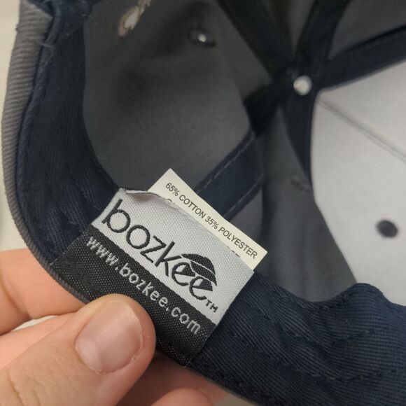 Bozkee Men's Strapback Hat Gray OSFM Cedar Point Valravn Rollercoaster Logo - Picture 7 of 8